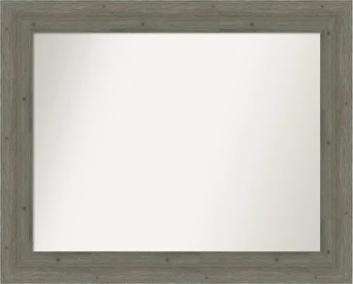 Miniatura 99 de Amanti Art Espejo de baño gris para sobre el fregadero, 27 x 27 pulgadas, espejo de tocador cuadrado gris, marco de madera rústica de campo medio