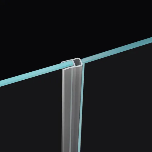 Miniatura 7 de Tira de sellado lateral de puerta de vidrio de silicona flexible de 100 pulgadas sin marco para puerta de vidrio Framelss de 5/16 pulgadas (flexible)