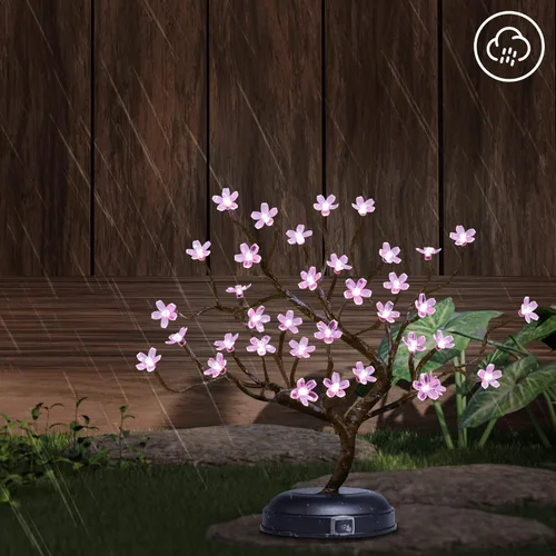 Miniatura 6 de Lámpara Lightshare con forma de bonsái de cerezo en flor con 36 luces LED, de 16 pulgadas, para decoración del hogar, a batería Blanco cálido