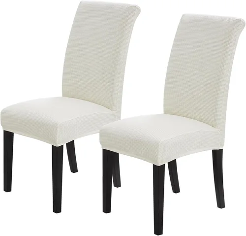 Miniatura 15 de Joccun Fundas para Sillas de Comedor Juego de 2, Fundas Elásticas para Sillas de Comedor Fundas para Sillas de Comedor Protector de Asiento, Funda