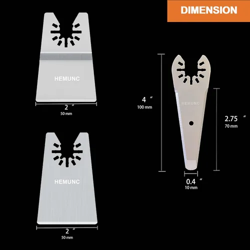 Miniatura 2 de 6 cuchillas de raspador oscilantes de ajuste universal multiherramienta, compatibles con Dewalt Dremel Rockwell Makita Bosch Fein Multimaster