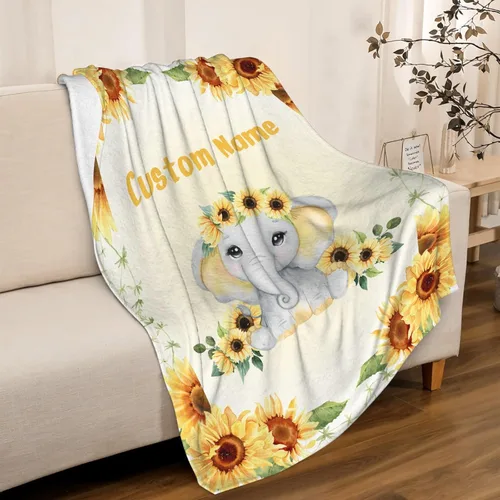 Miniatura 20 de La manta de elefantes es súper suave y cálida, la manta de franela ligera es para uso en todas las estaciones, una gran opción para regalos de 40 x