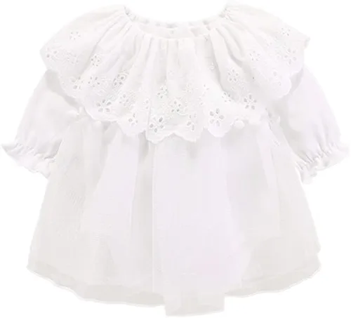 Miniatura 4 de Vestido de bebé para niña, de luna completa, de princesa, para primer cumpleaños, color rojo, de manga larga