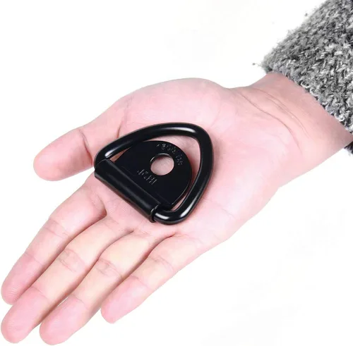 Miniatura 3 de Anclajes de amarre de carga, 10 piezas de anillo en V de acero de 2 pulgadas de diámetro, anclaje para remolque para carga en camiones, camionetas