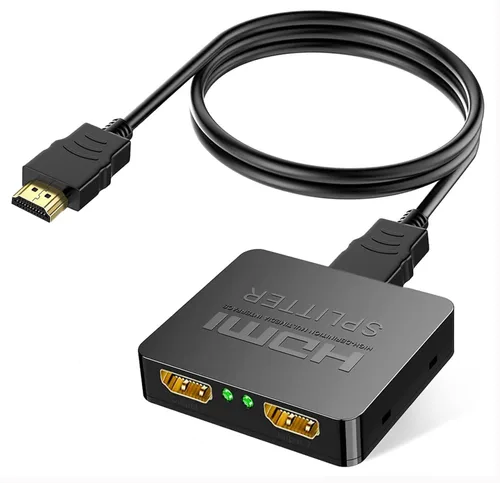 Divisor HDMI 4K 1 en 2 salidas, divisor HDMI para monitores duales, modo espejo para 2 pantallas, salida de audio y video 1080P, compatible con TV,