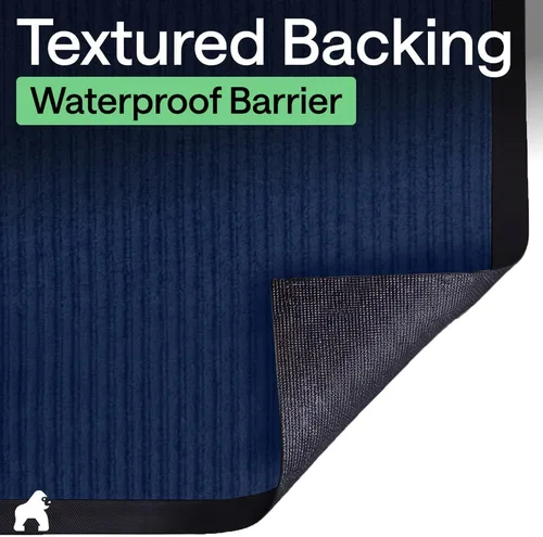 Miniatura 27 de GORILLA GRIP Tapete impermeable para puerta de protección de tráfico, 35 x 23 pulgadas, tapetes de entrada resistentes, tapetes comerciales con Negro