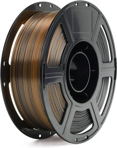 FLASHFORGE-Filamento de 2 colores de seda de 1.75 mm, negro y dorado, filamento de coextrusión de impresora 3D, 2 en 1, c/cambio de color; bobina de