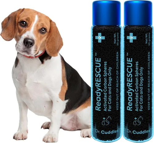 Miniatura 10 de Dr. Cuddles ReadyRESCUE – Carbón Activado de Nueva Generación para Perros y Gatos, 30g - Desintoxicación de Toxinas de Grado Veterinario - Botiquín