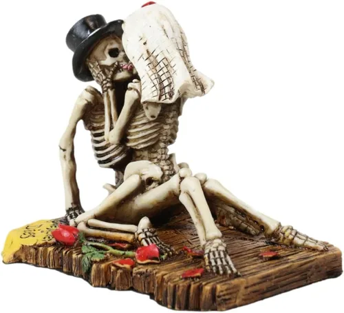 Miniatura 6 de Ebros Gift Love Never Dies Castaway Sea Stranded Wedding Skeleton Pareja Sexo en la playa Figura Día de los Muertos Halloween Decorativo San