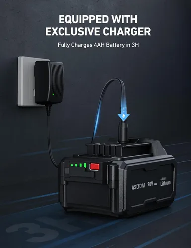Miniatura 7 de AstroAI TC4 - Inflador de neumáticos con compresor de aire portátil, bomba de aire inalámbrica de 470 W 18 V para neumáticos de camión con batería