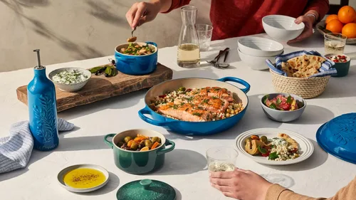 Miniatura 8 de Le Creuset Juego de 4 cuencos de sopa de gres, 22 onzas (6.25") cada uno, blanco