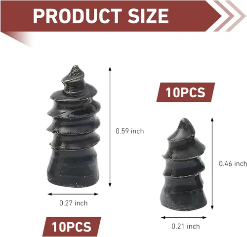 Miniatura 2 de 50 clavos de reparación de neumáticos, tapones de tornillo de goma en espiral autorroscantes, herramienta de reparación rápida de pinchazos