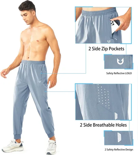 Miniatura 4 de NORTHYARD Pantalones deportivos para correr para hombre, ligeros, de secado rápido, para gimnasio, deportes activos, entrenamiento en pista