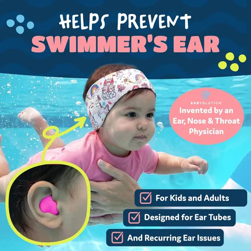 Miniatura 2 de PUTTY BUDDIES, paquete de 10 pares de tapones para oídos flotantes, tapones para oídos de silicona suave para natación y baño, inventados por un
