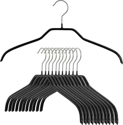 Miniatura 21 de MAWA Ft Reston Lloyd Silhouette Series - Percha antideslizante que ahorra espacio para camisas y vestidos, estilo 41/F, juego de 10, color blanco