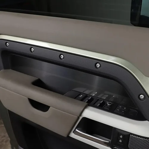 Miniatura 5 de Cubierta de panel de decoración de puerta interior de aleación de aluminio, 4 piezas para Land Rover Defender 110 2020-2022 accesorios de automóvil