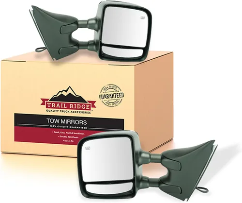 Miniatura 48 de Trail Ridge Juego de espejos de remolque de 2 piezas para el lado del conductor y del pasajero compatible con Ford F-150 FO1320479 FO1321479