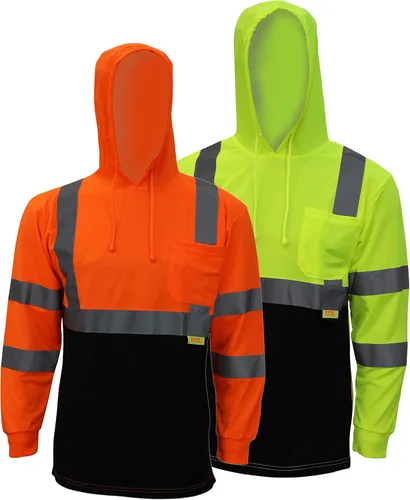 Miniatura 4 de New York Hi-Viz Workwear BFSH4511 - Camiseta de alta visibilidad clase 3, padres, Manga Larga Lima