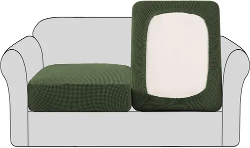 Miniatura 17 de H.VERSAILTEX - Fundas elásticas para cojín de sofá individual, fundas de asiento para silla de sofá, protector de cojín con tejido jacquard de sarga