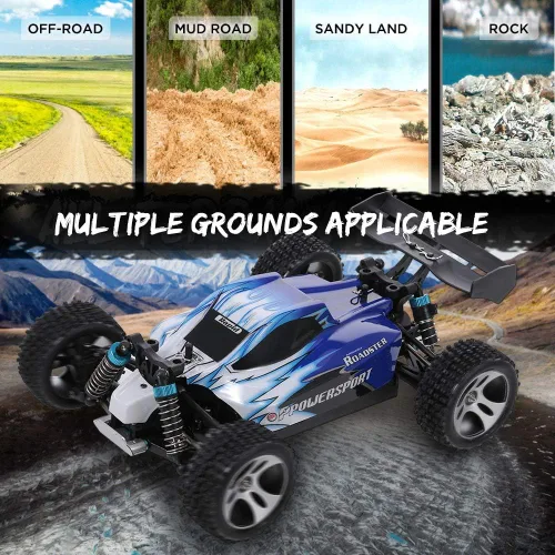 Miniatura 4 de GoolRC WLtoys A959 RC Car, 1:18 Escala 2.4Ghz Vehículo de Control Remoto Camiones todoterreno, 4WD 45KM/H Carreras de Alta Velocidad Buggy Car RTR