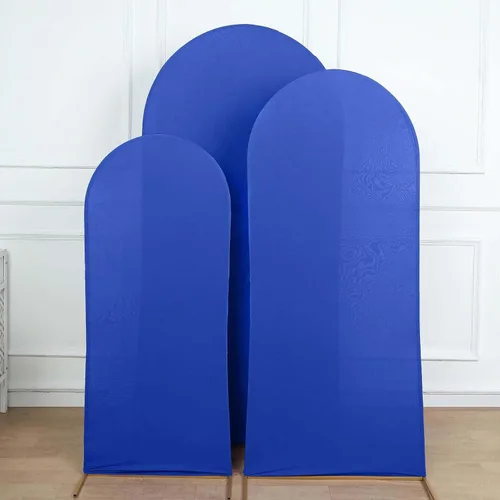 Miniatura 12 de Efavormart Juego de 3 Fundas de Arco de Boda de Spandex Lavanda Mate Ajustadas para Soportes de Telón de Fondo Chiara de Parte Superior Redonda