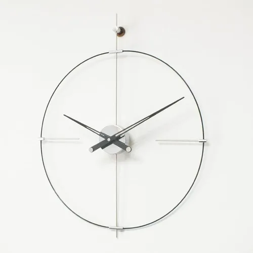 España nórdico grande reloj de pared moderno reloj de péndulo de pared minimalista dorado reloj silencioso dormitorio reloj pared decoración de