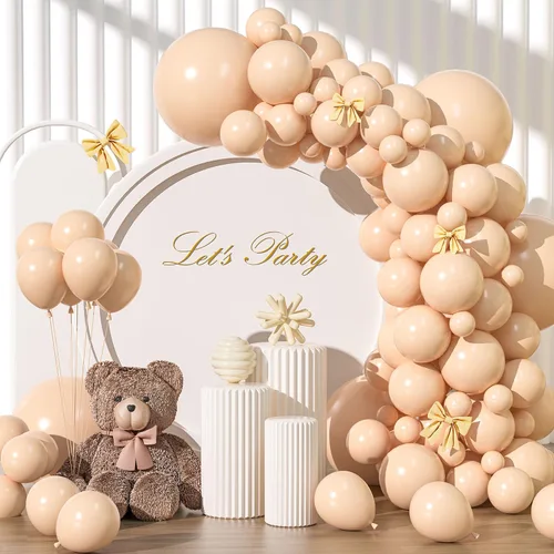 Miniatura 50 de Kit de arco de globos rojo brillante de 135 piezas de diferentes tamaños de 18, 12, 10 y 5 pulgadas, decoraciones de fiesta de color rojo para baby