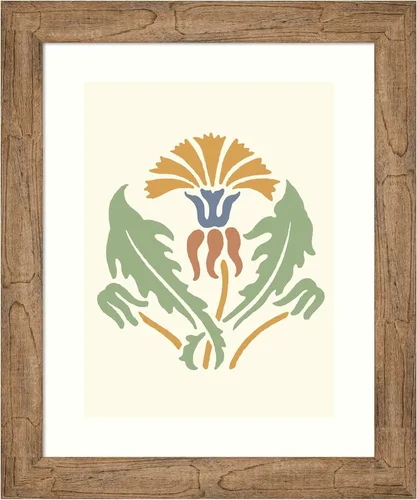 Amanti Art Impresión artística enmarcada para pared, diseño floral de madera II de Victoria Barnes, arte de pared de flores, decoración vintage,