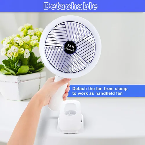 Miniatura 3 de Simple Deluxe Ventilador de clip para postes de cultivo de 6 pulgadas, ventilador de mono, ángulos de 90° ajustables manualmente, 15 W, control de 2