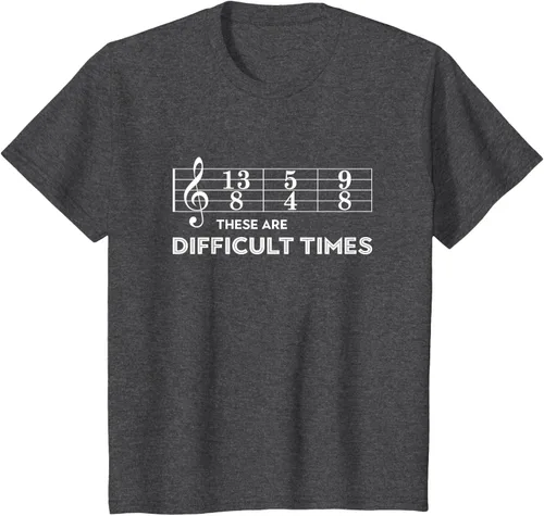 Miniatura 28 de Musician - Camiseta con texto en inglés "These are Difficult Times", talla S