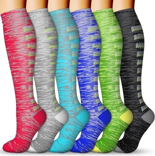 Miniatura 13 de Calcetines de compresión para mujeres y hombres 15-20 mmHg, mejores para uso médico, enfermería, para correr, atletismo, varices, viajes