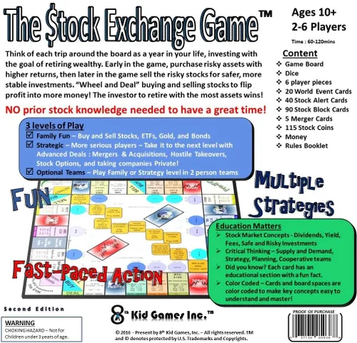 Miniatura 6 de Juego de la Bolsa de Valores – Acción del Mercado de Valores hecha fácil y divertida! Basado en el mercado de valores real. Educativo, competitivo