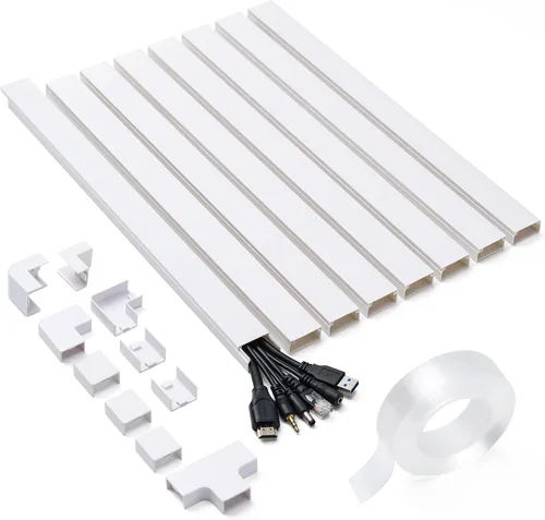Miniatura 9 de Ocultador de Cables, Ocultador de Cables de 58 pulgadas, Cubiertas de Cables para Cables en la Pared, Canaleta Cubierta de Cable Pintable