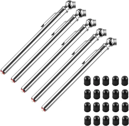 Miniatura 8 de CZC AUTO Medidor de presión de neumáticos, calibre de aire mecánico resistente, vástago inoxidable, mandril único con clip de bolsillo para camión