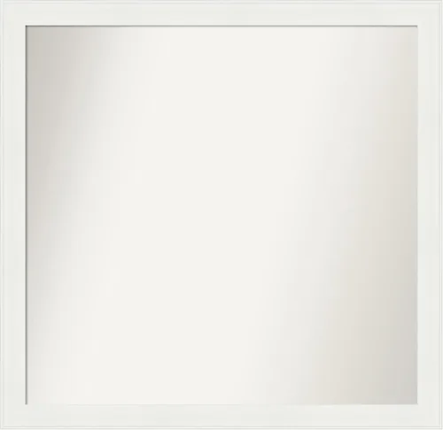 Miniatura 523 de Amanti Art Espejo de baño blanco para sobre el fregadero, 24 x 24 pulgadas, hecho a medida, espejo de tocador cuadrado blanco estrecho, marco