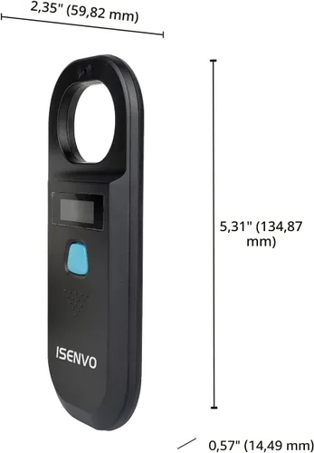 Miniatura 8 de Escáner de microchip para mascotas, recargable, RFID, EMID, lector de microchips, 134.2 kHz, 125 kHz, 15 dígitos, escáner de identificación de chip