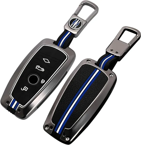 Miniatura 10 de OLLEN Funda de Metal Pesado para Llavero, Compatible con BMW 2 5 6 7 Series X1 X2 X3 X5 X6 GT Series, Carcasa de Protección Completa para Llavero