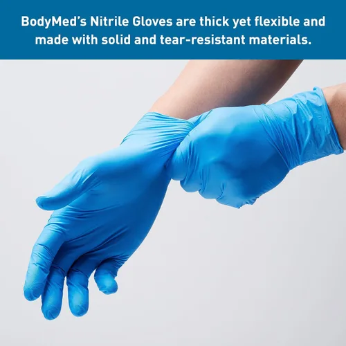 Miniatura 6 de BodyMed Guantes de nitrilo para examen y uso doméstico, medianos, 1,000 unidades, guantes desechables sin látex y polvo para uso médico, cocina