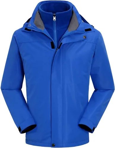 Miniatura 14 de Chaqueta de esquí 3 en 1 para hombre, impermeable, abrigo de nieve de invierno, resistente al viento, con capucha con forro polar cálido
