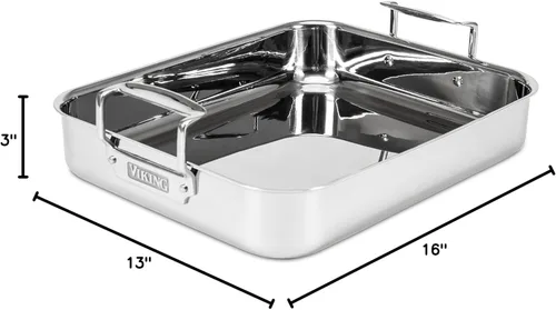 Miniatura 12 de Viking 3 capas Estante para asar con antiadherente de acero inoxidable, 16 inch by 13 inch