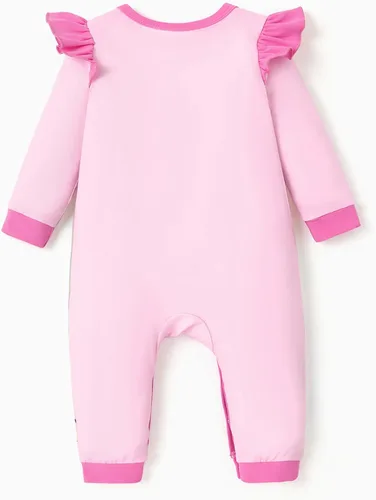 Miniatura 2 de Disney Princesa Cenicienta Ariel Tiana Minnie Winnie Lion King Baby Girls Boys - Mameluco de manga larga con volantes para recién nacidos hasta