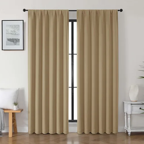 Miniatura 74 de Gwine Cortinas opacas para dormitorio, 54 pulgadas de largo, paneles de cortina de ventana con aislamiento térmico y reducción de ruido, cortinas