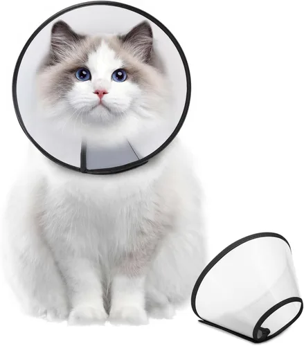 Miniatura 7 de Supet - Collar de cono para perro ajustable después de la cirugía, collar y cono de recuperación para mascotas cómodo y práctico, para perros