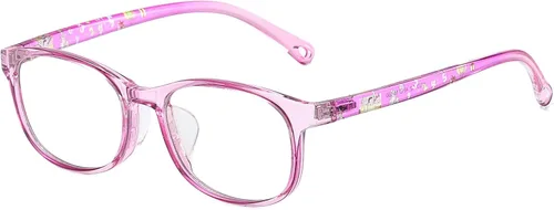 DUCO Lentes de luz azul para niños, niñas, niños, videojuegos, computadora, TV, teléfono, anteojos falsos para niños de 6 a 10 años, anti luz azul y