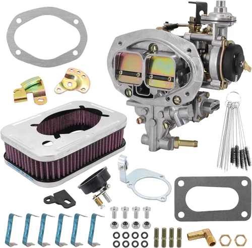 KIPA Kit de montaje de filtro de aire del carburador para DFEV 32/36 Estrangulador eléctrico apto para VW Bug 1976-1983 Dodge arrow sedán pickup