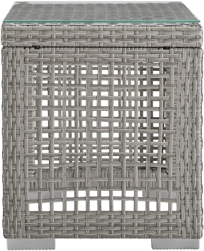Miniatura 7 de Modway Aura Piece - Juego de mimbre para exteriores, Moderno/Contemporáneo, gris gris