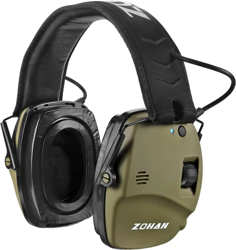 Miniatura 10 de ZOHAN 035 Auriculares de protección auditiva Bluetooth 5.4 para tiro con cancelación activa de ruido y amplificación de sonido, NRR 22dB para campo