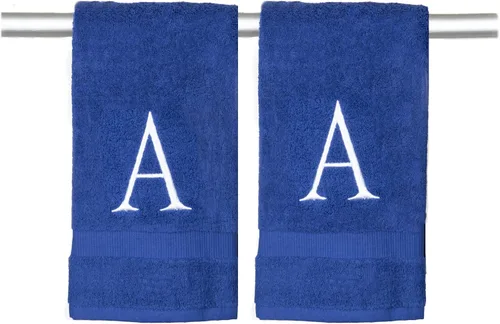 Miniatura 9 de Toalla de mano con inicial beige para baño, toalla bordada decorativa de calidad de hotel de lujo con monograma para tocador, spa, certificado