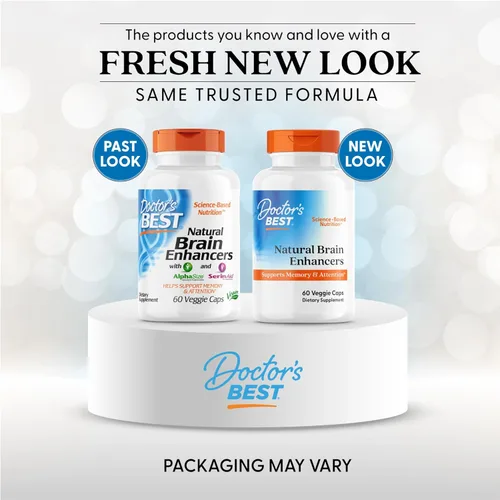Miniatura 2 de Doctor's Best Natural Brain Enhancers - Suplemento de salud cerebral para apoyo de memoria y concentración, fosfatidilserina, alfa GPC y cápsulas