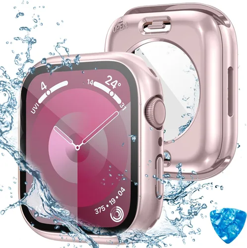 Miniatura 21 de Tensea - Funda protectora de pantalla impermeable para Apple Watch (2 en 1) para Apple Watch Serie SE 7, 5, 4, accesorios de 41 mm, iWatch protector